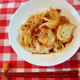 きしめんで汁なし担担麺（簡単・本格）